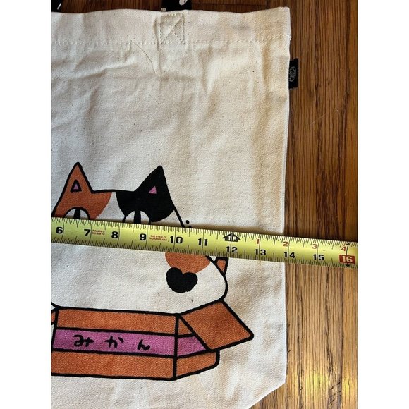 3 Cat Brothers Mike Neko Sankyodai Japan Cotton Fabric Large Tote Bag Pu… - Picture 7 of 10
